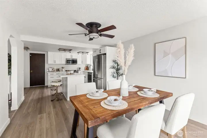 Large Dining area or second living space. Large Dining area or second living space.