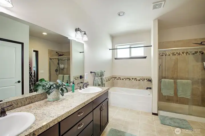 Spacious primary bath with soaking tub..... Spacious primary bath with soaking tub.....