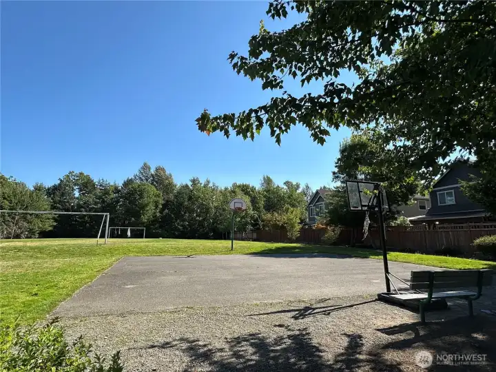 Community basketball court area.