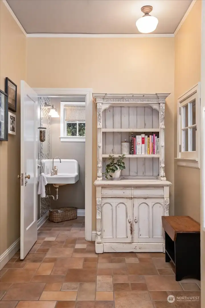 Back entry & half bath off kitchen Back entry & half bath off kitchen