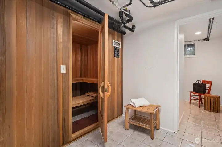 Basement - sauna can be removed and this area has door to backyard Basement - sauna can be removed and this area has door to backyard