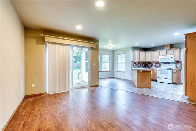 Large Family Room adjacent to Kitchen