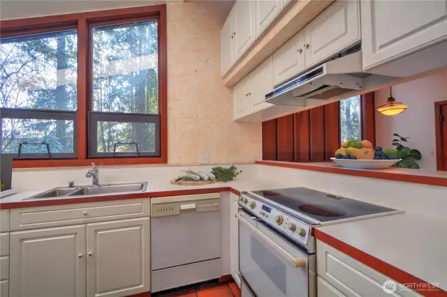 Kitchen with Double Windows, Eating Bar & an abundance of Windows for Natual Lighting! Virtually Staged