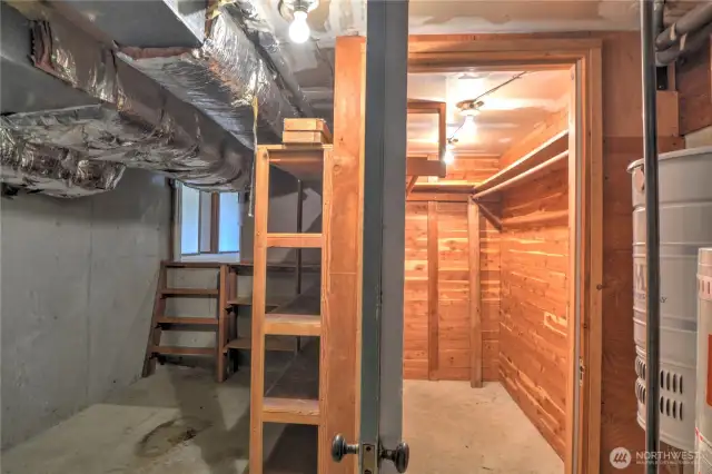 Looking into closet