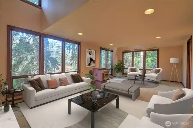 Family Room View Bringing the Outside In! Virtually Staged
