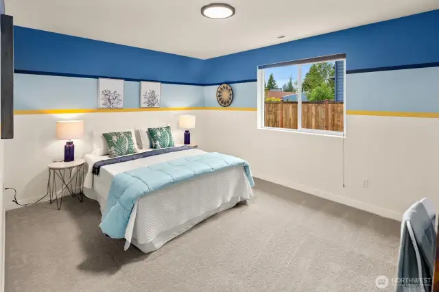 Bedroom with walk-in closet
