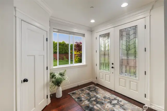 Formal entrance with coat closet.