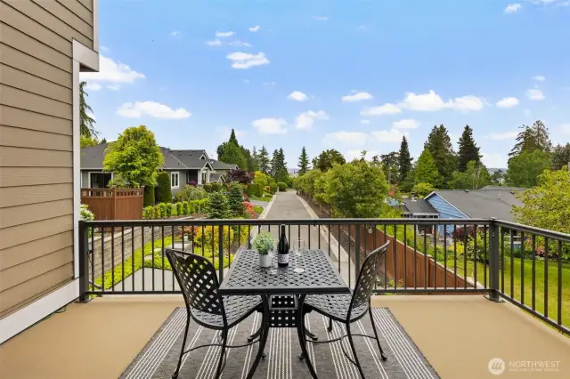 Deck off of living room...enjoy your morning coffee or sunset beverage.