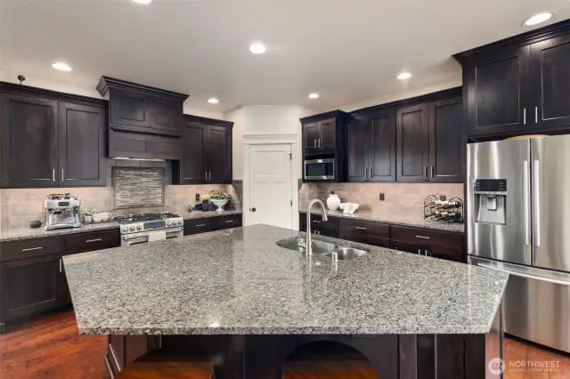 Gorgeous kitchen with large island.