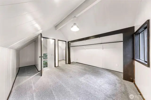 Upstairs without staging door leads to half bath