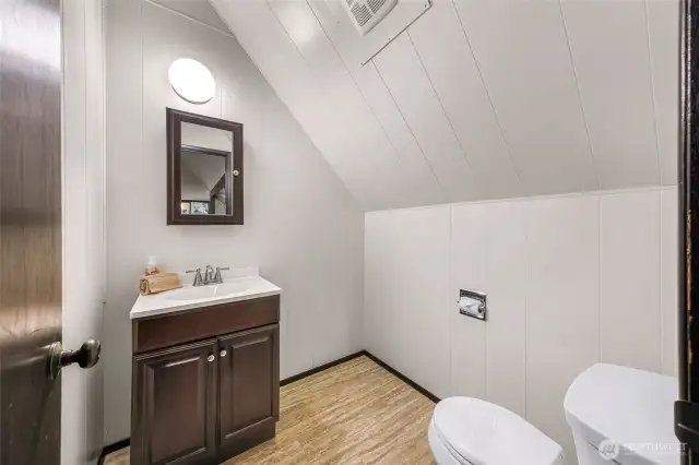Upstairs updated half bath