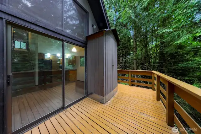 Deck with storage area