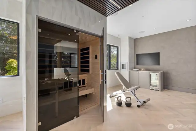 Complete with infrared sauna.