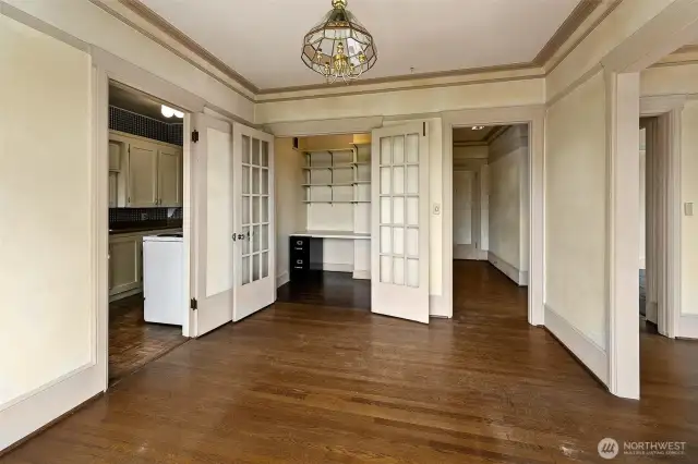 Enjoy a small study off of the Dining Room.