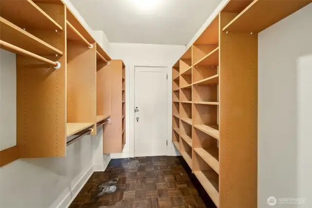 This is the Pantry/storage off of the kitchen.  A second door to the hallway.  You can install a washer/dryer on the right.