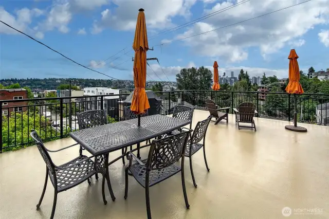 Community deck.  Enjoy the boats and the fireworks.