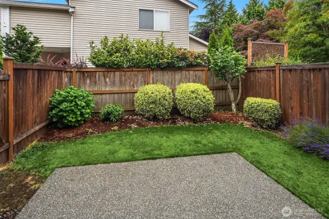 Nice fenced back yard