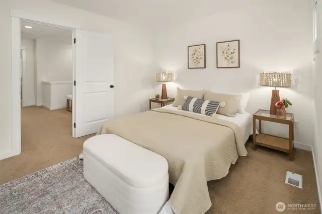 Plenty of space for a large bed and night stands
