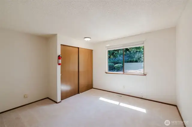 All bedrooms are spacious and have double door closets.