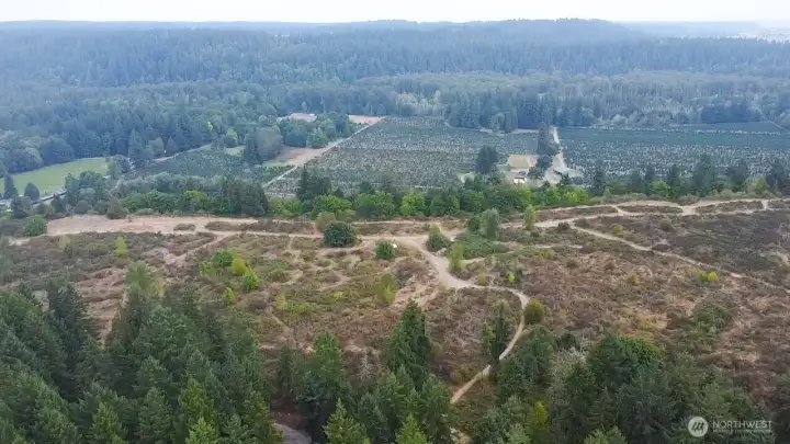 AERIAL OF THE ACREAGE WE OWN BEHIND OAK STREET