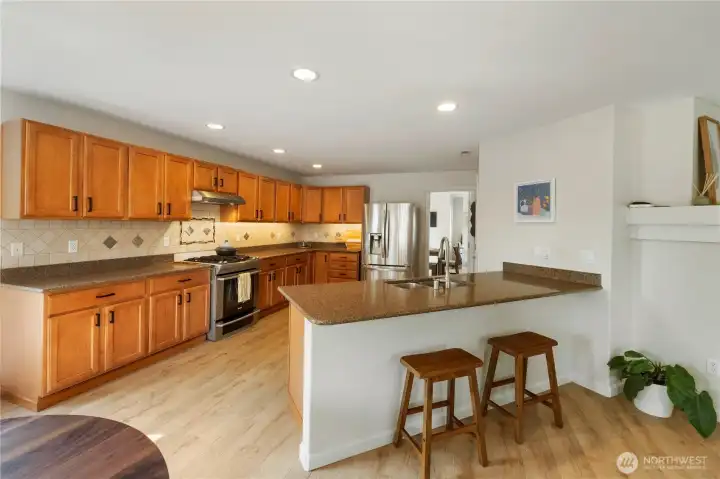 Tons of cabinets and storage
