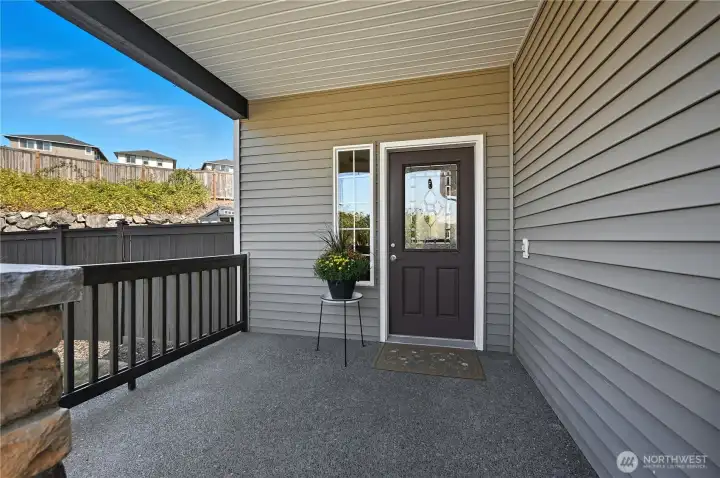 Covered Patio at Front Entry