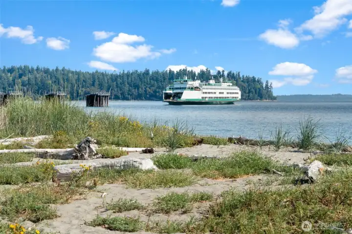 Private community beach, Southworth ferry