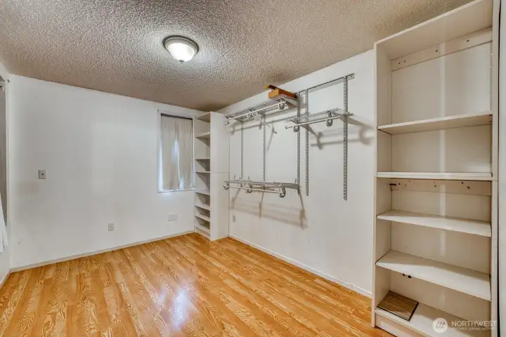 Huge walk in closet in the upstairs room. Great for second primary.