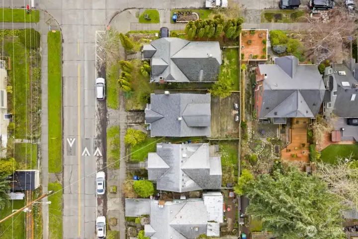 Aerial view of this classic and beloved Seattle neighborhood.
