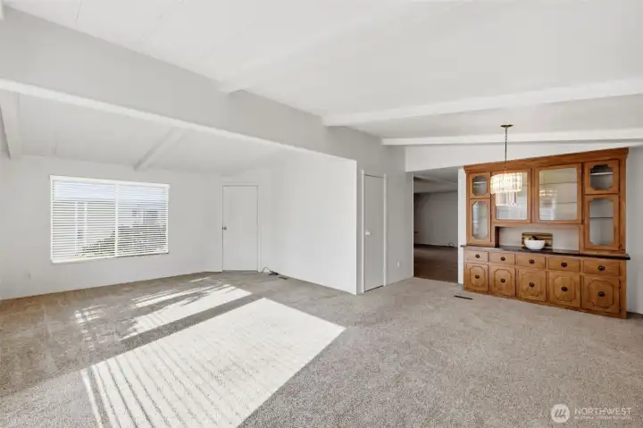 living room and formal dining area. Great for entertaining