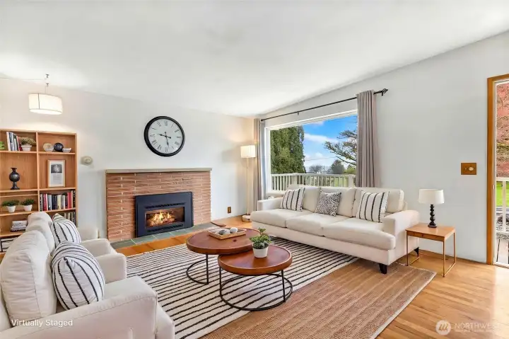 Living Room virtually staged.