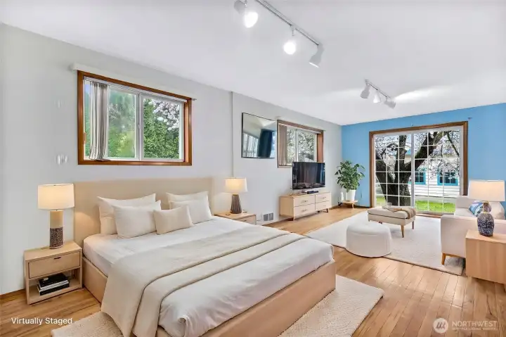 Large bedroom virtually staged.