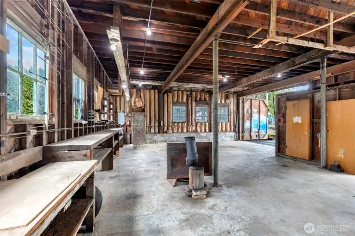 120+sqft Detached Garage/Shop with expansive layout outfitted w/ workbench space, abundant power outlets for every tool in your arsenal.