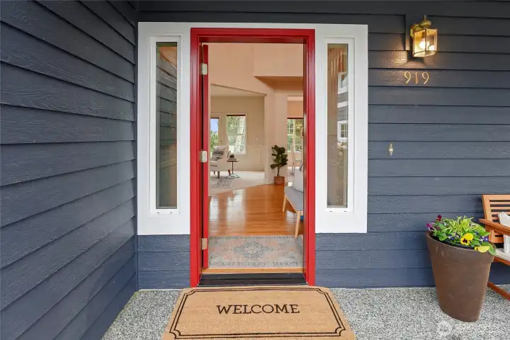 Classic "Red Door" entry.