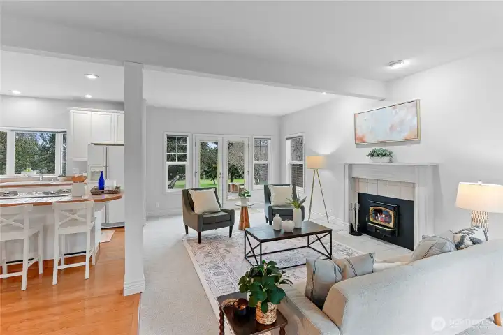 Kitchen and family room deck access.