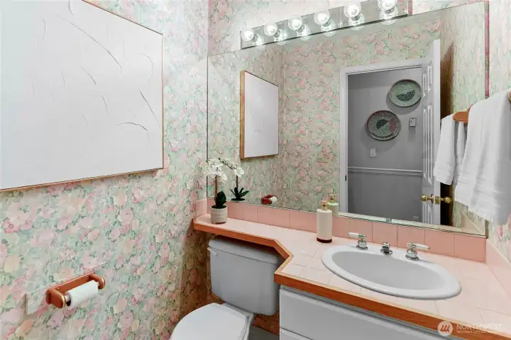 Main floor hall powder room.