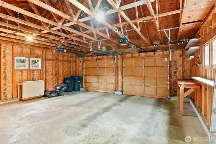 .. with room for hobby bench and storage shelves.