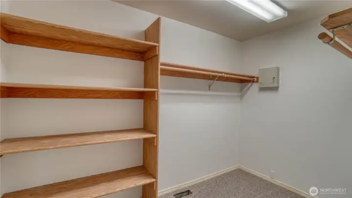 Primary walk in closet Primary walk in closet