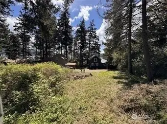 The lot extends from Geer Ln to Huckleberry Ln. This image is looking south from Geer Ln towards the southern border of the lot on Huckleberry Ln.