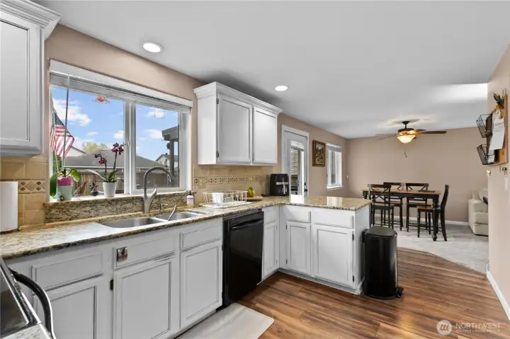 Kitchen view to back of the house