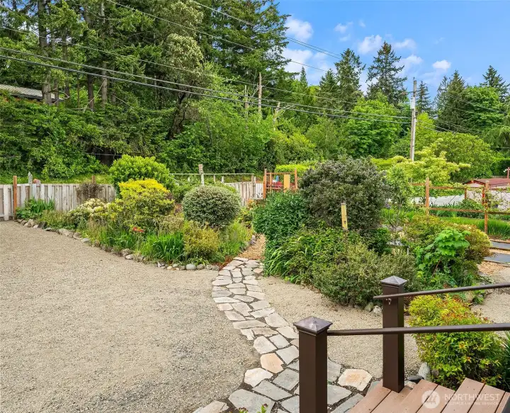 Established plantings for an easy-care landscape.