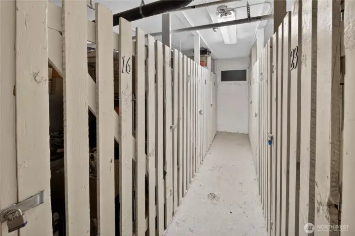 Every unit comes with its own dedicated storage locker in the basement, extra space for gear, luggage, or anything that doesn't need to live in your home. This unit's locker is located at the far end on the left.