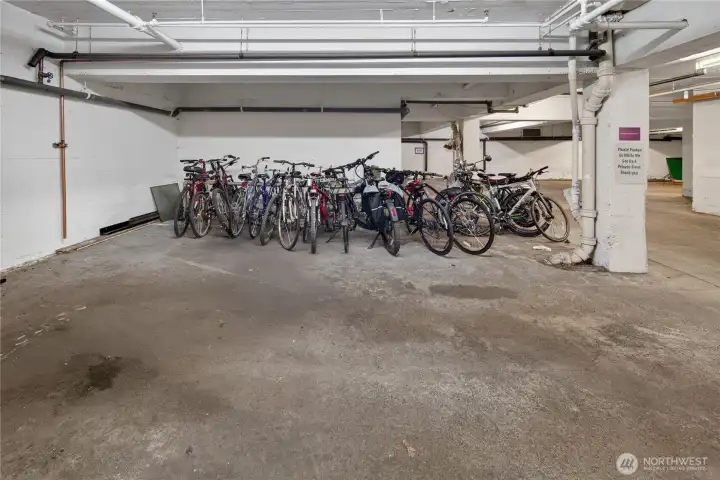 The secure basement bike storage makes it easy to embrace two-wheel living in one of Seattle's most connected neighborhoods.