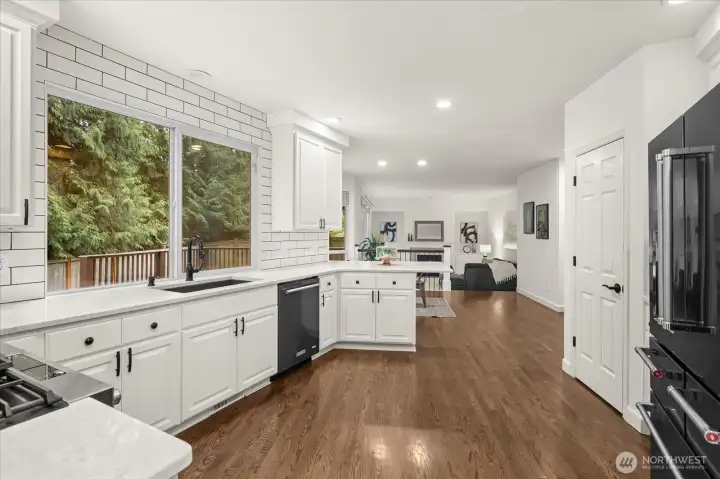 Open-concept kitchen with sweeping views and effortless flow