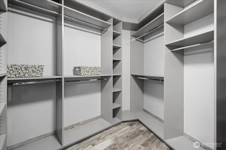 Walk in closet with built ins
