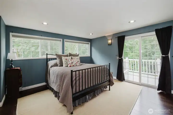 Primary bedroom with private bath & balcony!