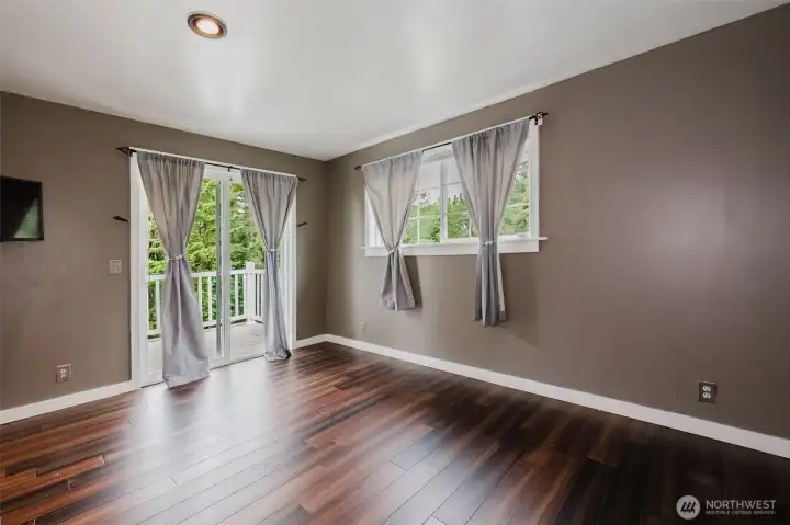 Second Bedroom, Upstairs with a slider leading out to the private balcony.