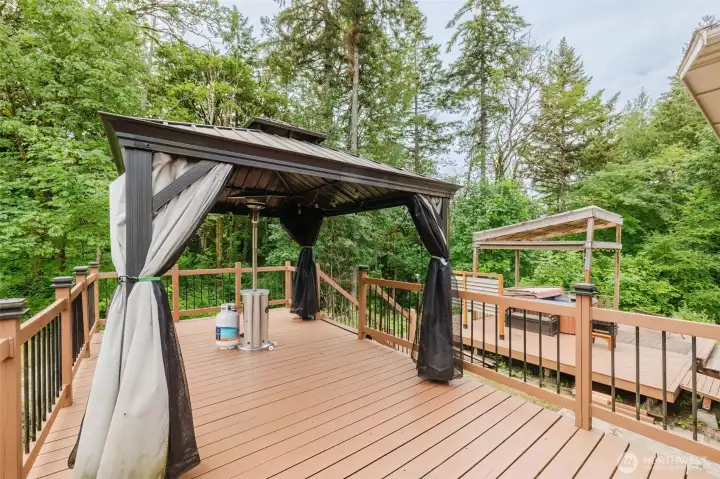 Deck with Gazebo, great place to entertain or just relax!