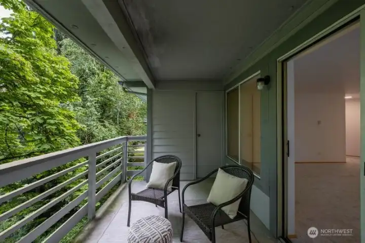 deck, with storage closet