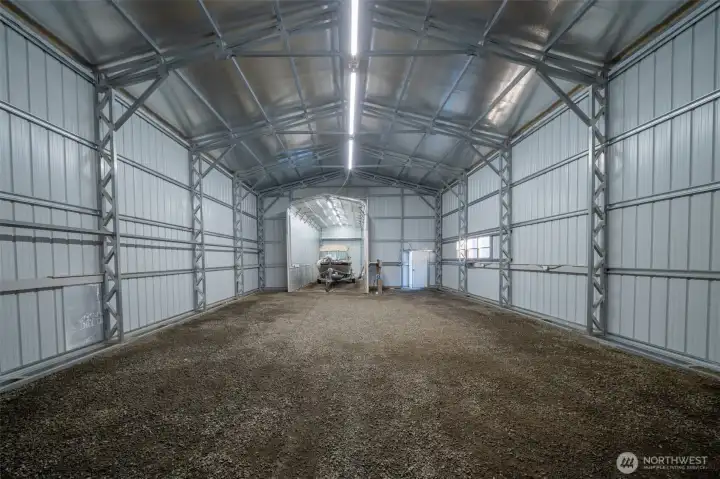 The "hangar" with drive through storage for all of your toys.